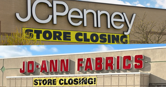 JCPenney and Joann Fabrics Store Closures